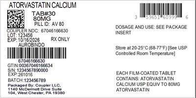 Label (59651 609 99 Atorvastatin 80mg 67046 1666 30)